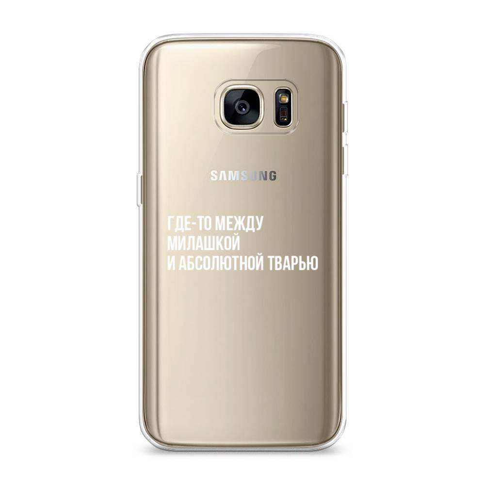 

Чехол Awog на Samsung Galaxy S7 edge "Почти милашка", Серебристый, 24650-6