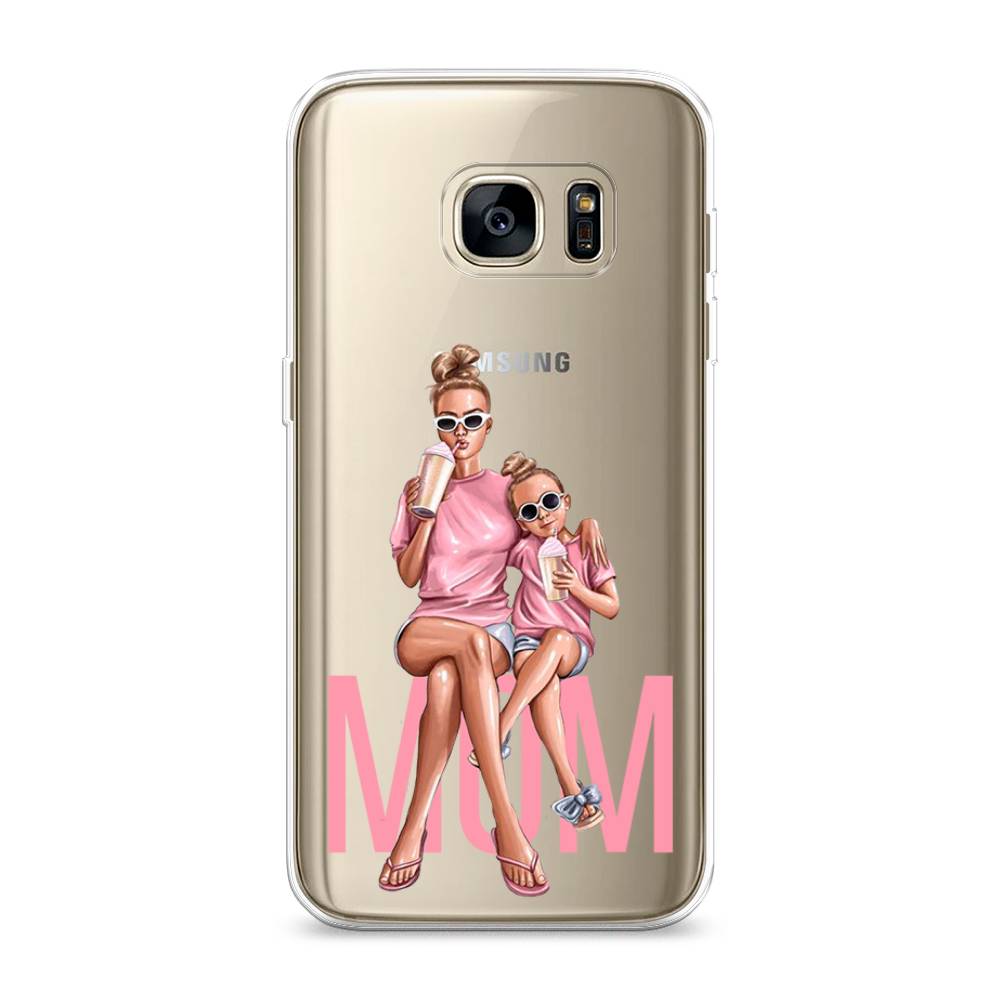 

Чехол Awog на Samsung Galaxy S7 edge "Lovely mom", Синий;бежевый;розовый, 24650-7
