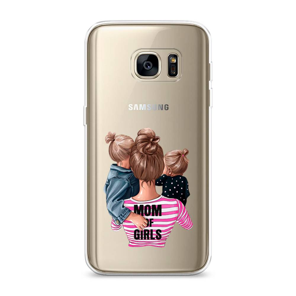 

Чехол Awog на Samsung Galaxy S7 edge "Mom of Girls", Синий;розовый;черный, 24650-6