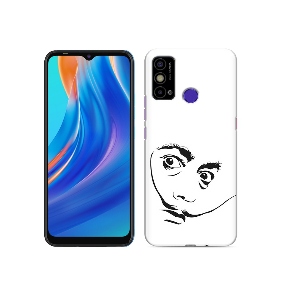 

Чехол MyPads Tocco для Tecno Spark Go мужчина с длинными усами, Прозрачный, Tocco
