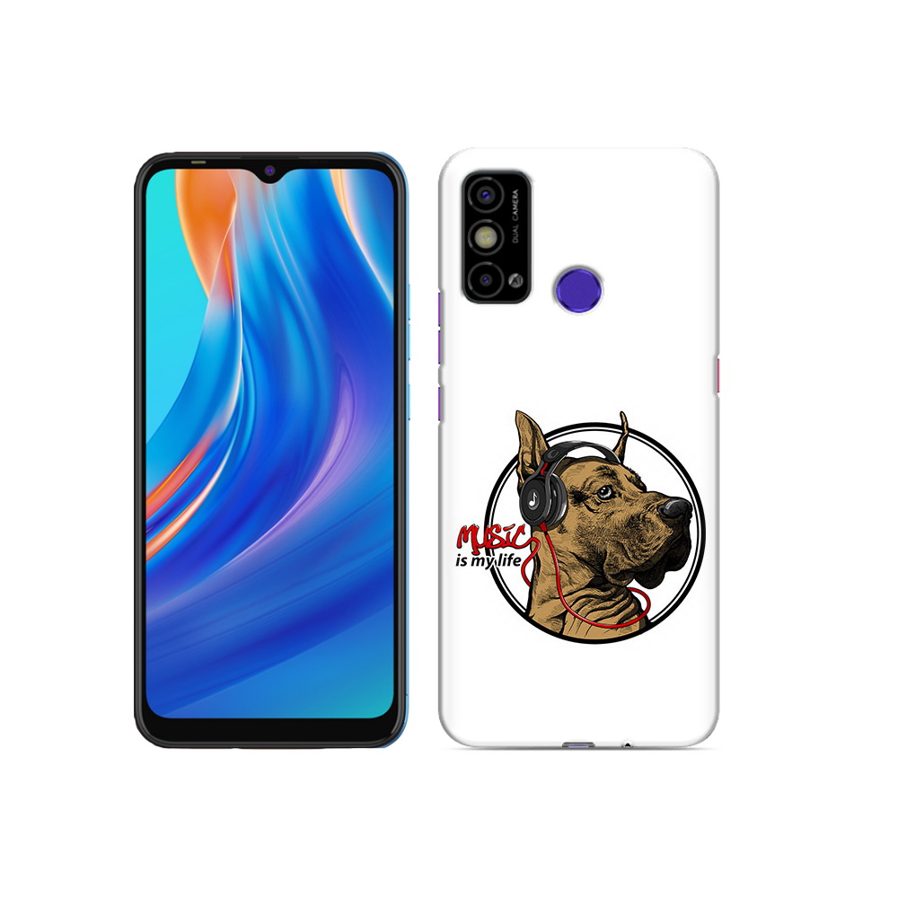 

Чехол MyPads Tocco для Tecno Spark Go музыкальная собака, Прозрачный, Tocco