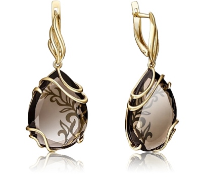 

Серьги из желтого золота с кварцем PLATINA jewelry 02-3658-00-202-1130-46, 02-3658-00-202-1130-46