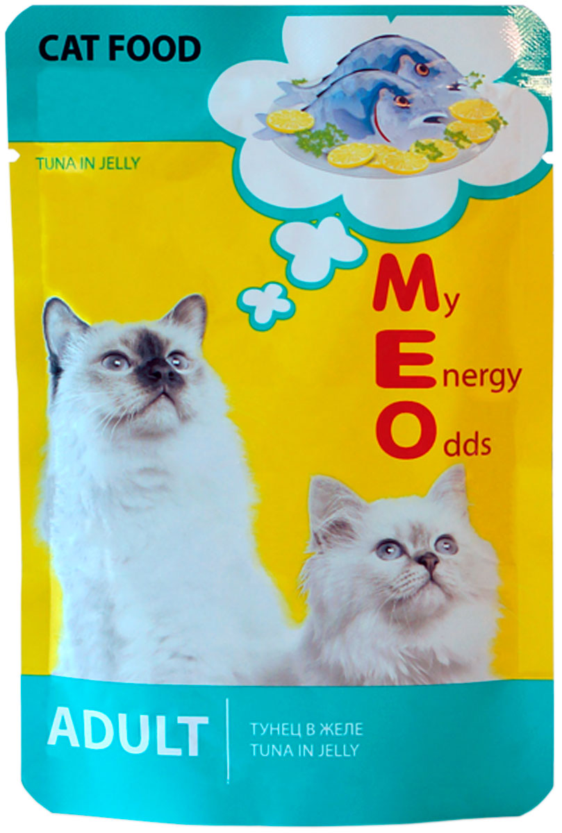 Влажный корм для кошек ME-O ADULT №3 с тунцом в желе, 80г