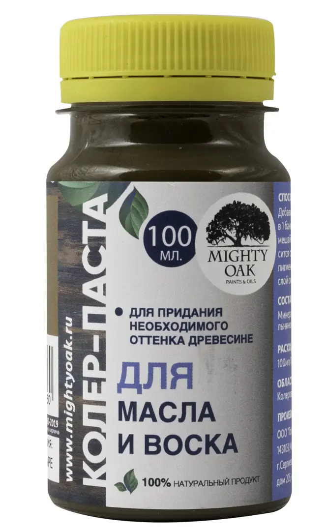 Колер-паста Mighty Oak К-73 цвет светлый орех 100 мл реставрационная паста irfix 55 г орех 20307