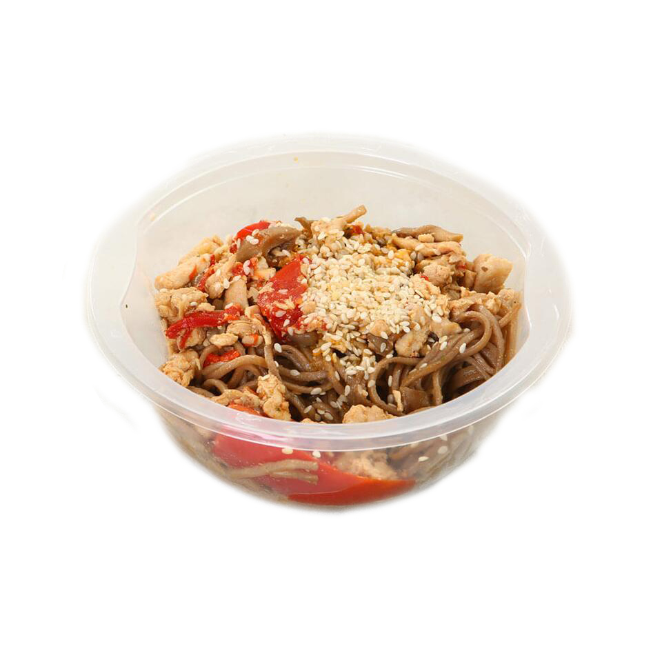 

Лапша гречневая МясновЪ ШЕФ-ПОВАР с уткой и соусом терияки +-260 г