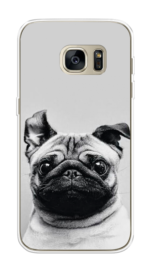 

Чехол Awog на Samsung Galaxy S7 edge "Ушастый мопс", Серый, 24650-1