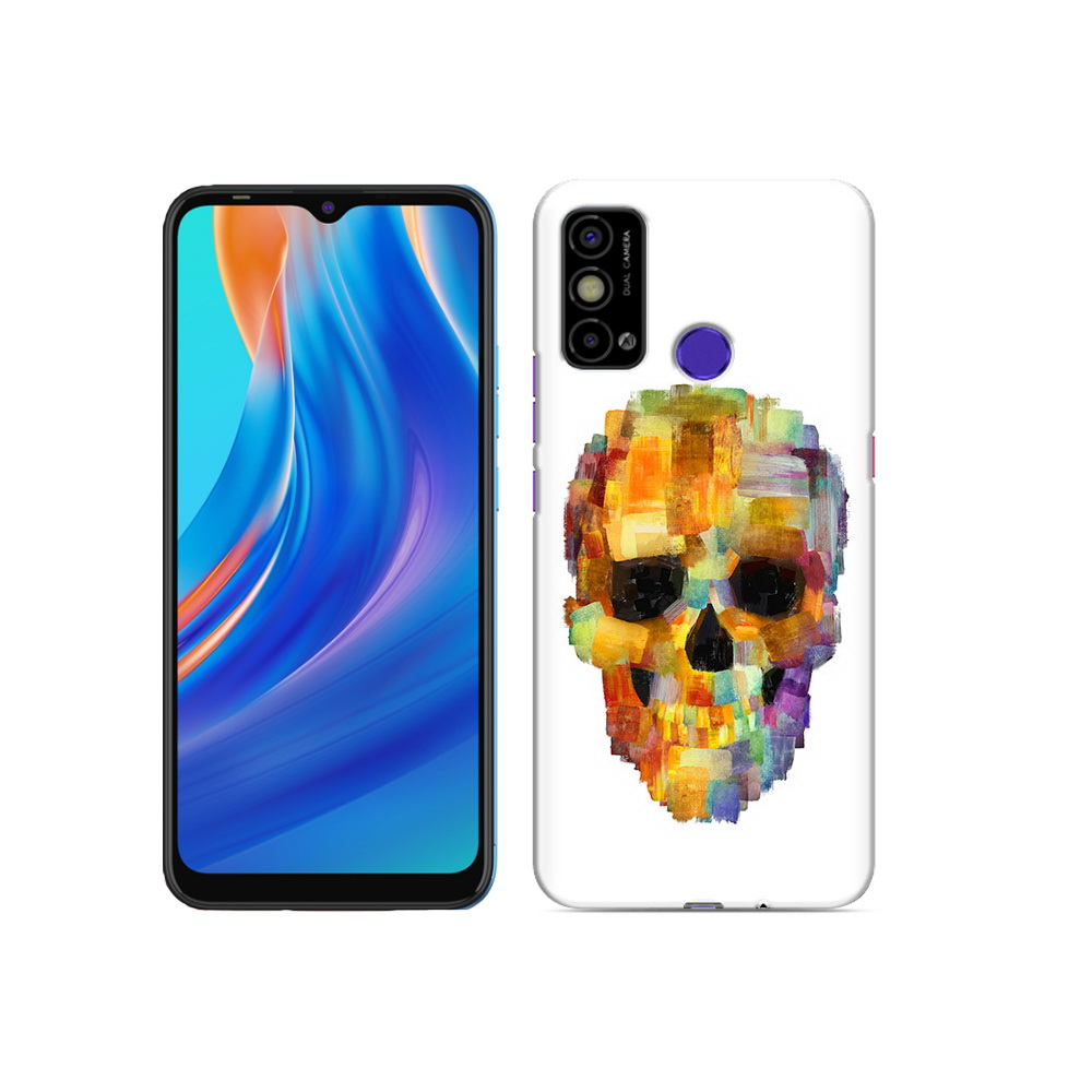 

Чехол MyPads Tocco для Tecno Spark Go нарисованный череп, Прозрачный, Tocco
