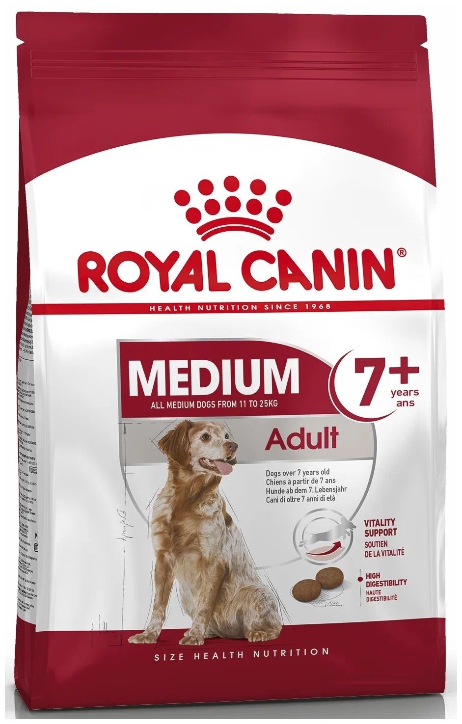 фото Сухой корм для собак royal canin medium adult 7+ для пожилых, старше 7 лет,4шт по 4кг