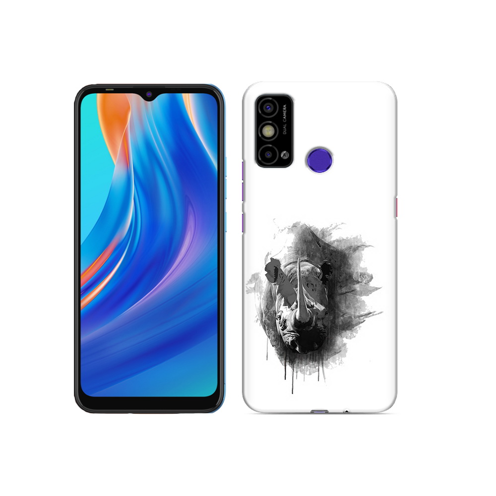 

Чехол MyPads Tocco для Tecno Spark Go носорог, Прозрачный, Tocco