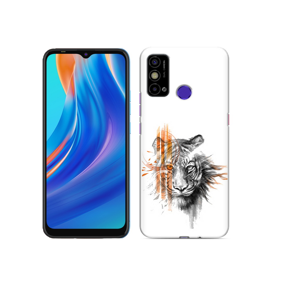 

Чехол MyPads Tocco для Tecno Spark Go огненный тигр, Прозрачный, Tocco