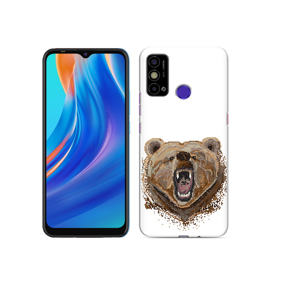 

Чехол MyPads Tocco для Tecno Spark Go пиксельный медведь, Прозрачный, Tocco