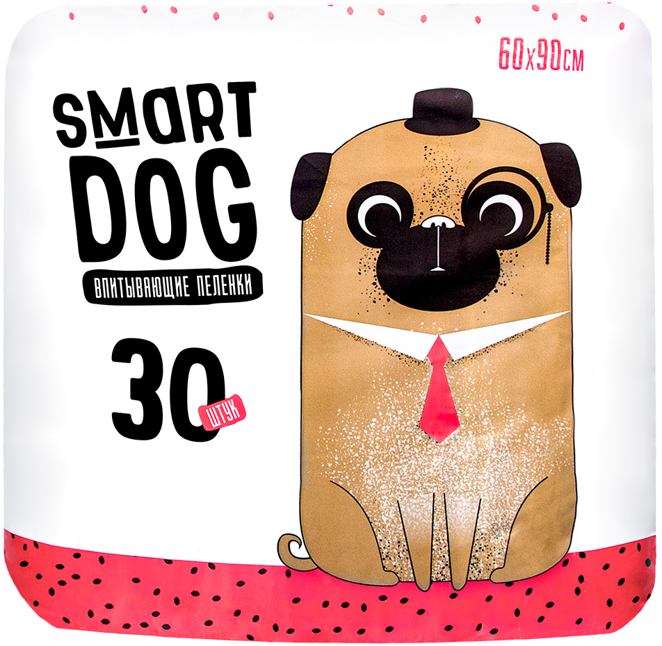 Пеленки впитывающие для собак Smart Dog 60 х 90 см, 10 шт