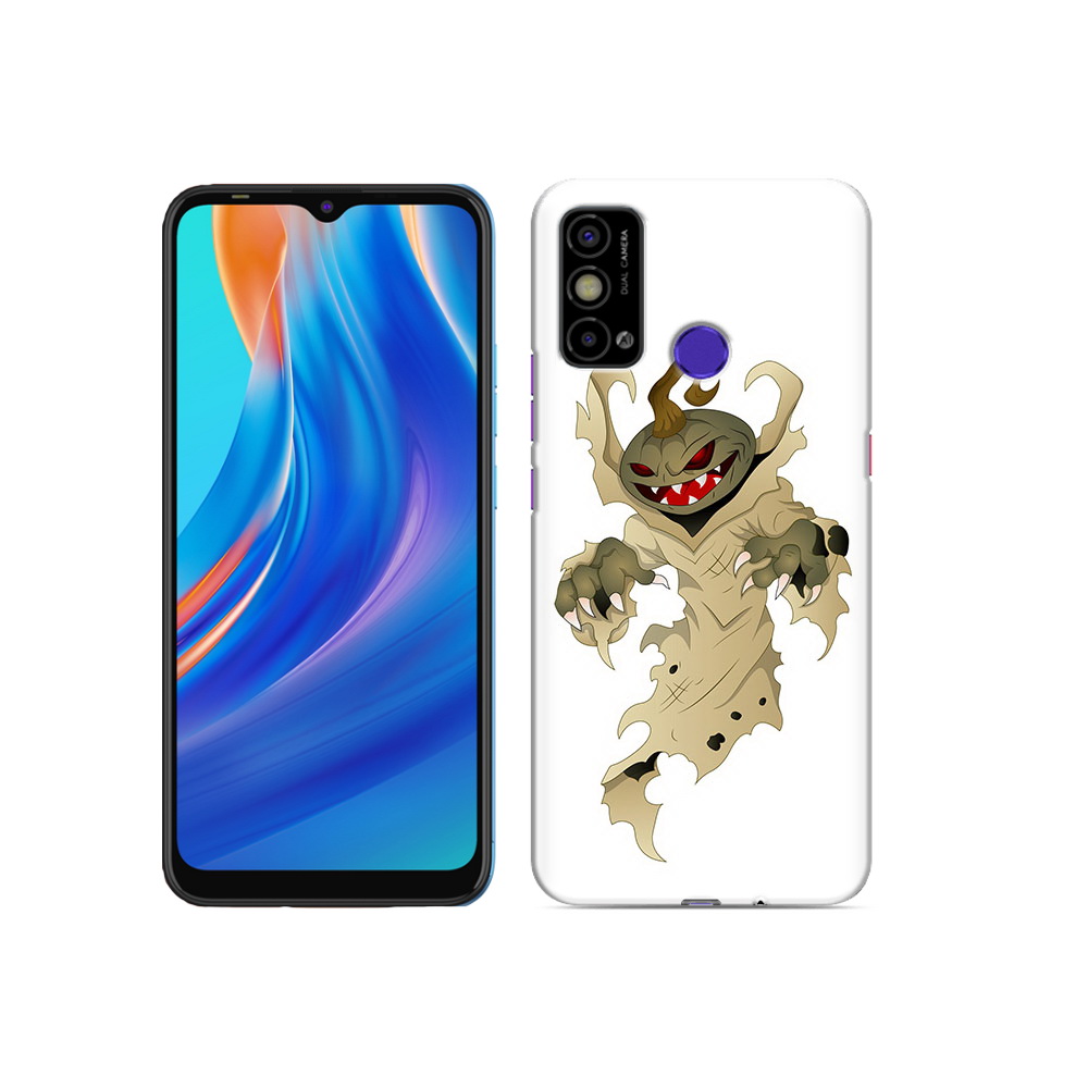 

Чехол MyPads Tocco для Tecno Spark Go призрак хэллоуина, Прозрачный, Tocco