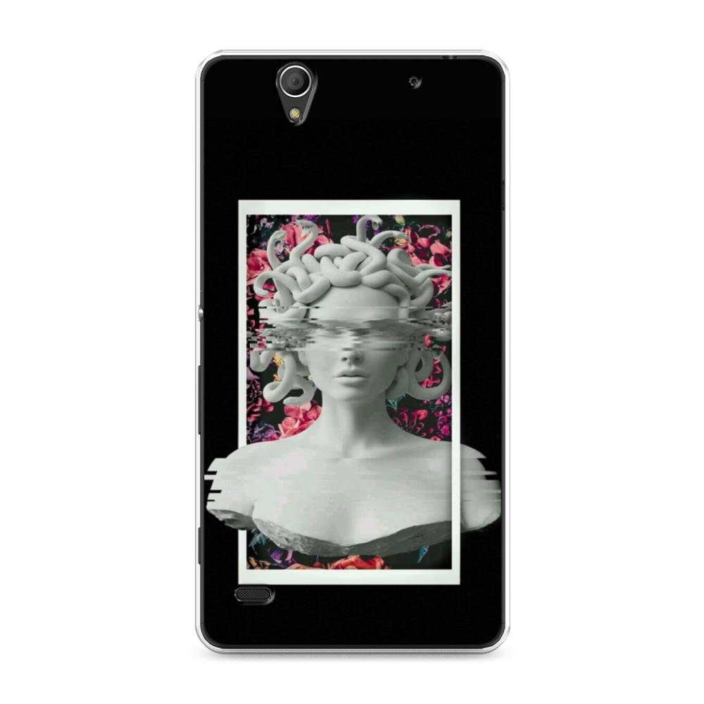 

Чехол на Sony Xperia C4 "Web Punk Медуза Горгона", Черный;серый, 52650-6