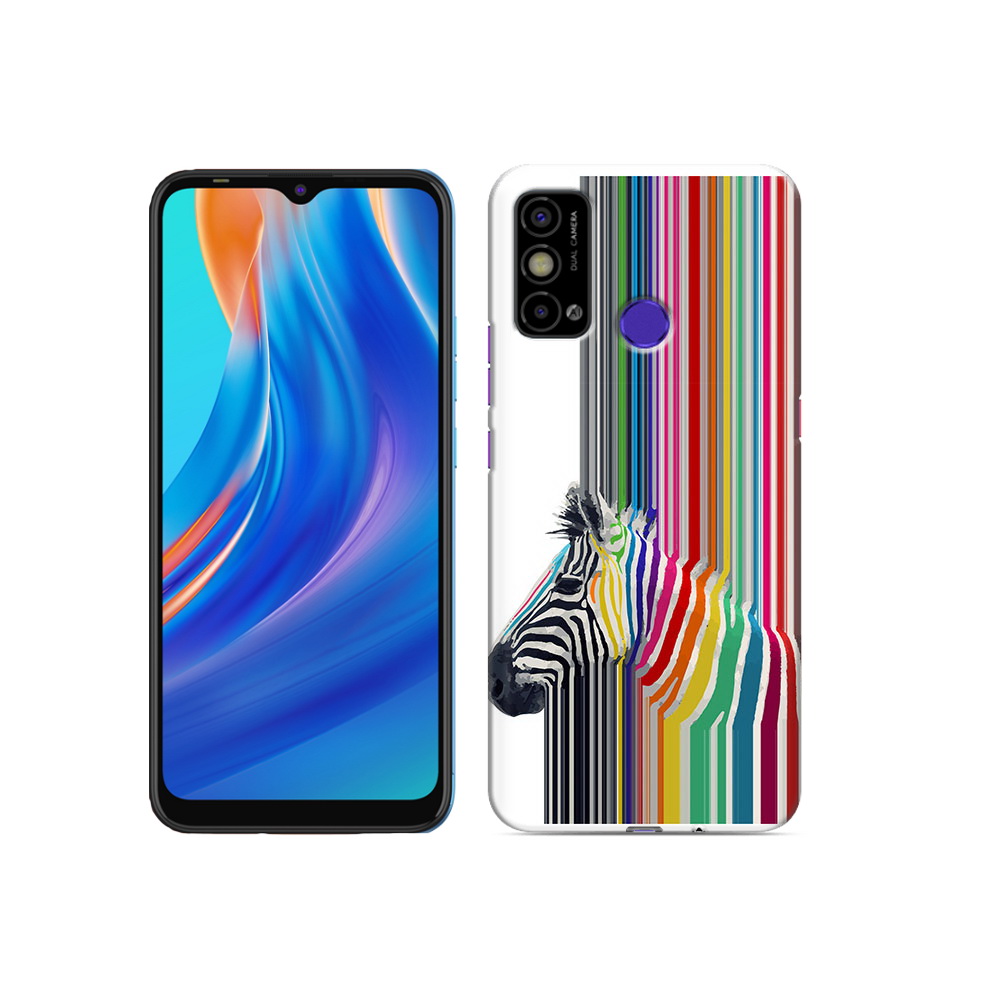 

Чехол MyPads Tocco для Tecno Spark Go радужная зебра, Прозрачный, Tocco