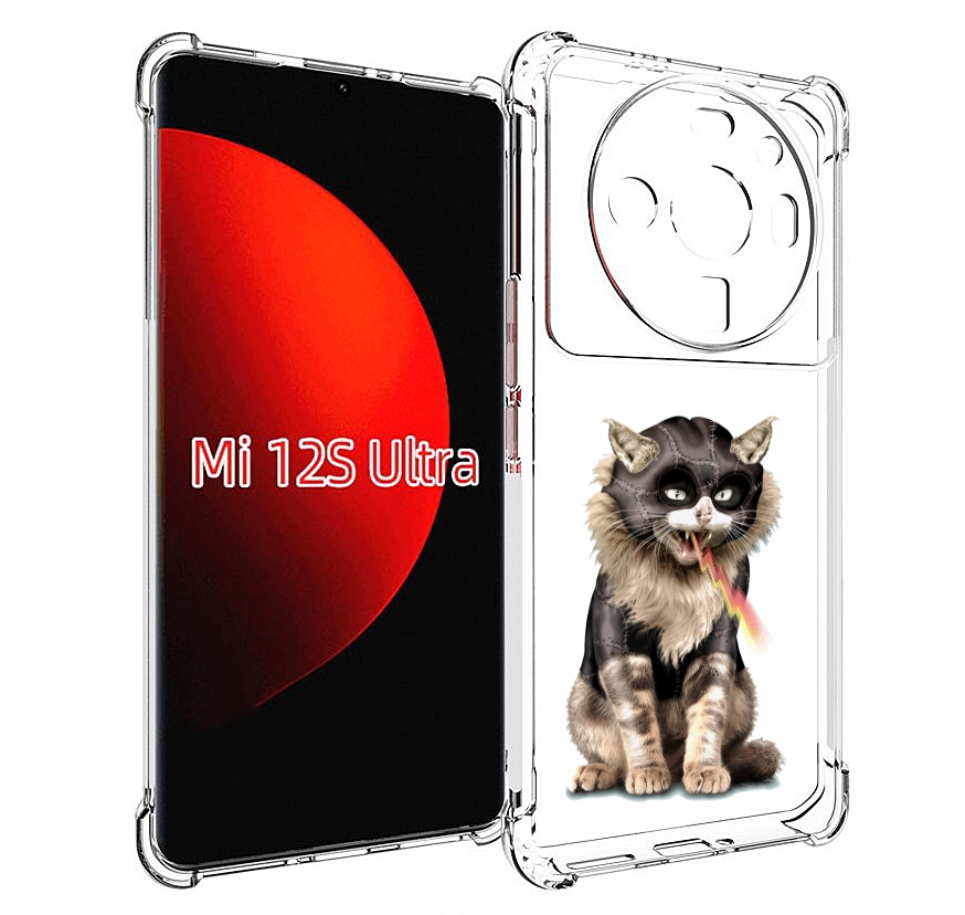 

Чехол MyPads дьяволский кот для Xiaomi 12S Ultra, Прозрачный, Tocco