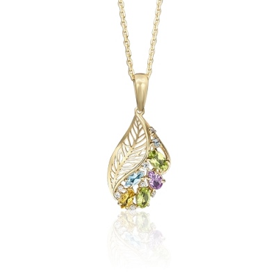 

Кулон из желтого золота PLATINA jewelry 03-2559-00-227-1130-46, хризолит/цитрин, 03-2559-00-227-1130-46
