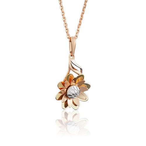 

Подвеска из комбинированного золота PLATINA jewelry 03-2657-00-000-1140-65, 03-2657-00-000-1140-65