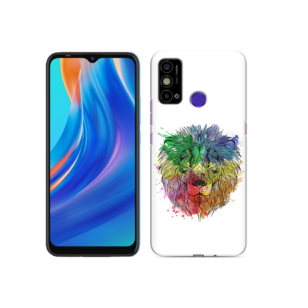 

Чехол MyPads Tocco для Tecno Spark Go разноцветный гордый лев, Прозрачный, Tocco