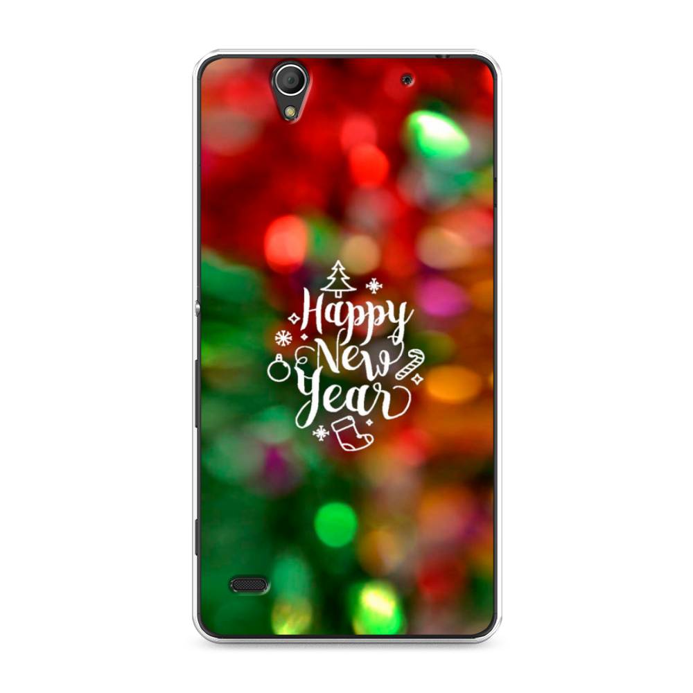 

Чехол на Sony Xperia C4 "Новый Год на елке", Зеленый;красный;желтый, 52650-5