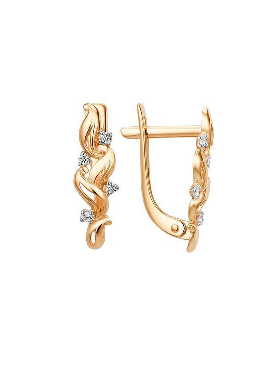 

Серьги из золота TEO MAORI 8012962-1102, фианит, 8012962-1102
