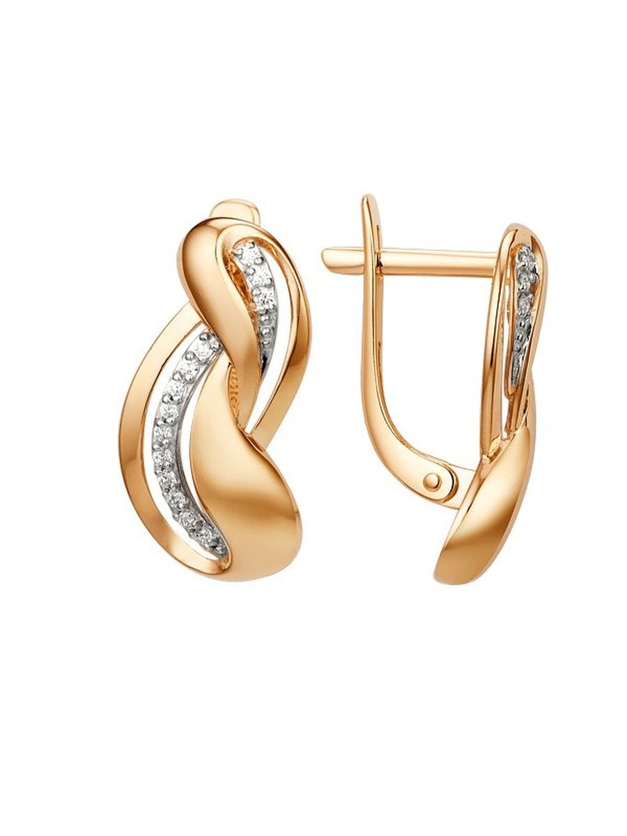 

Серьги из золота TEO MAORI 8013042-1102, фианит, 8013042-1102