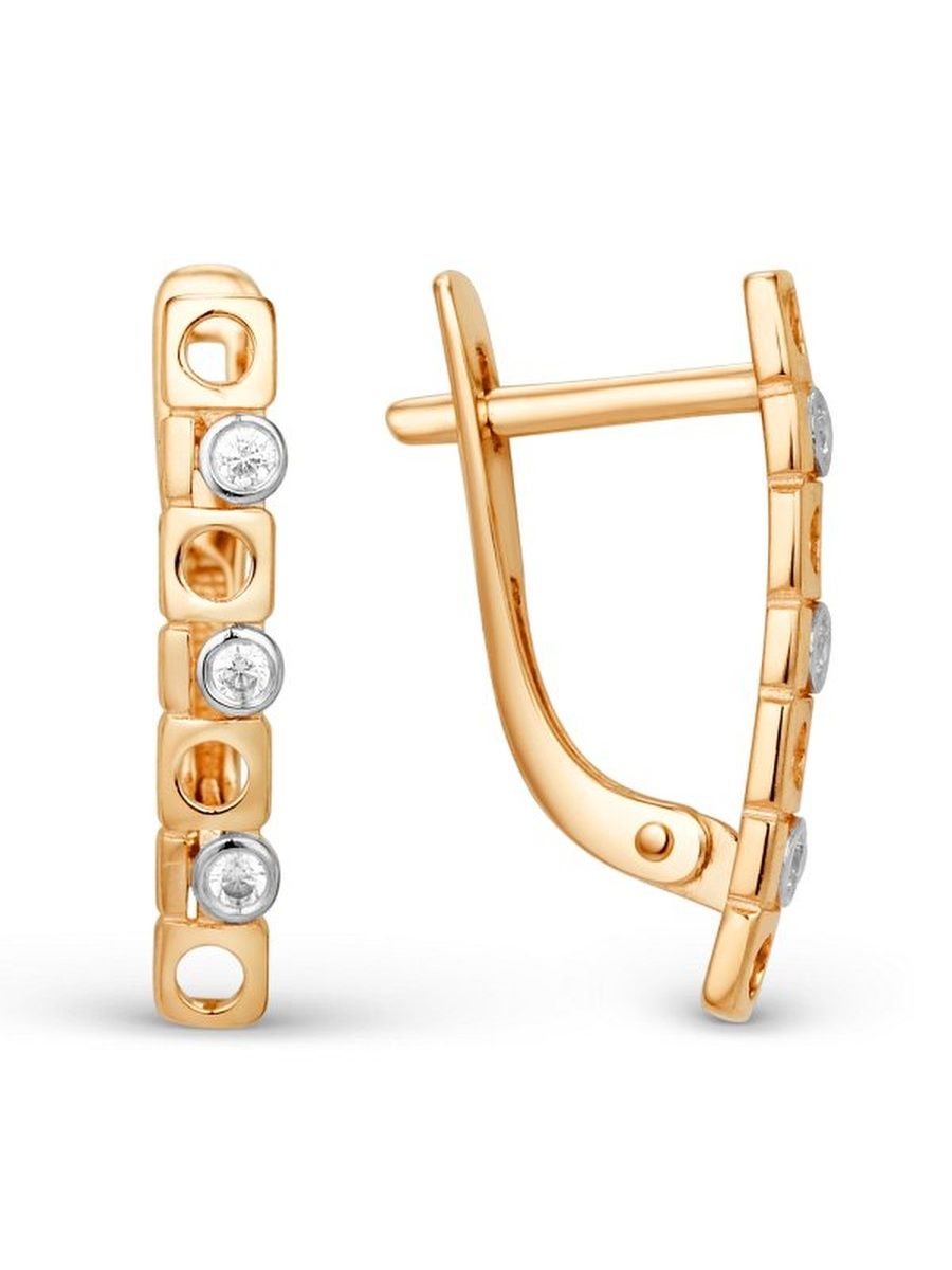 

Серьги из золота TEO MAORI 8014432-1102, фианит, 8014432-1102
