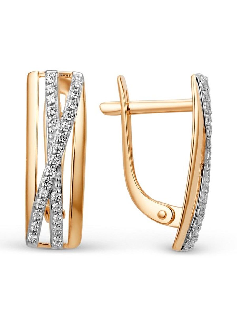 

Серьги из золота TEO MAORI 8015312-1102, фианит, 8015312-1102