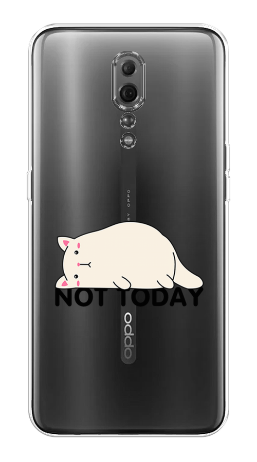 

Чехол на Oppo Reno Z "Cat not today", Белый;розовый;черный, 250950-1