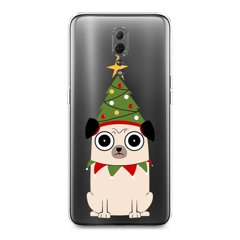 

Чехол для Oppo Reno Z "Собачка с ёлочкой", Бежевый;красный;зеленый, 250950-1