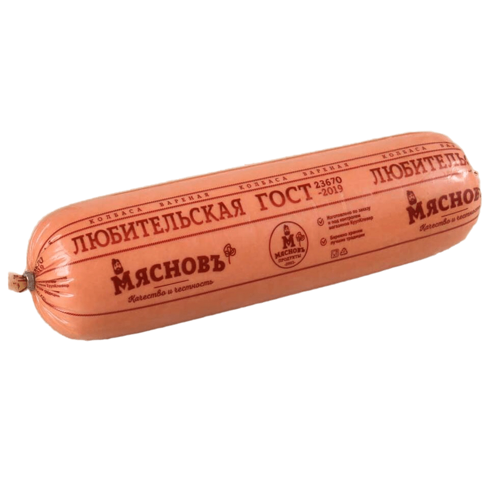 

Колбаса вареная МясновЪ Докторская ГОСТ в целлофановой оболочке