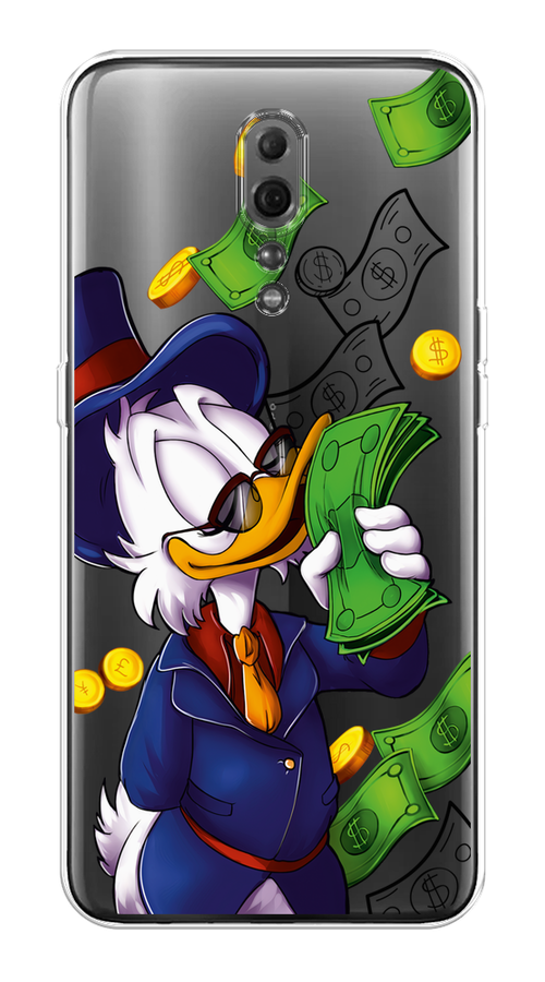 

Чехол на Oppo Reno Z "Scrooge McDuck with Money", Синий;зеленый;белый, 250950-6