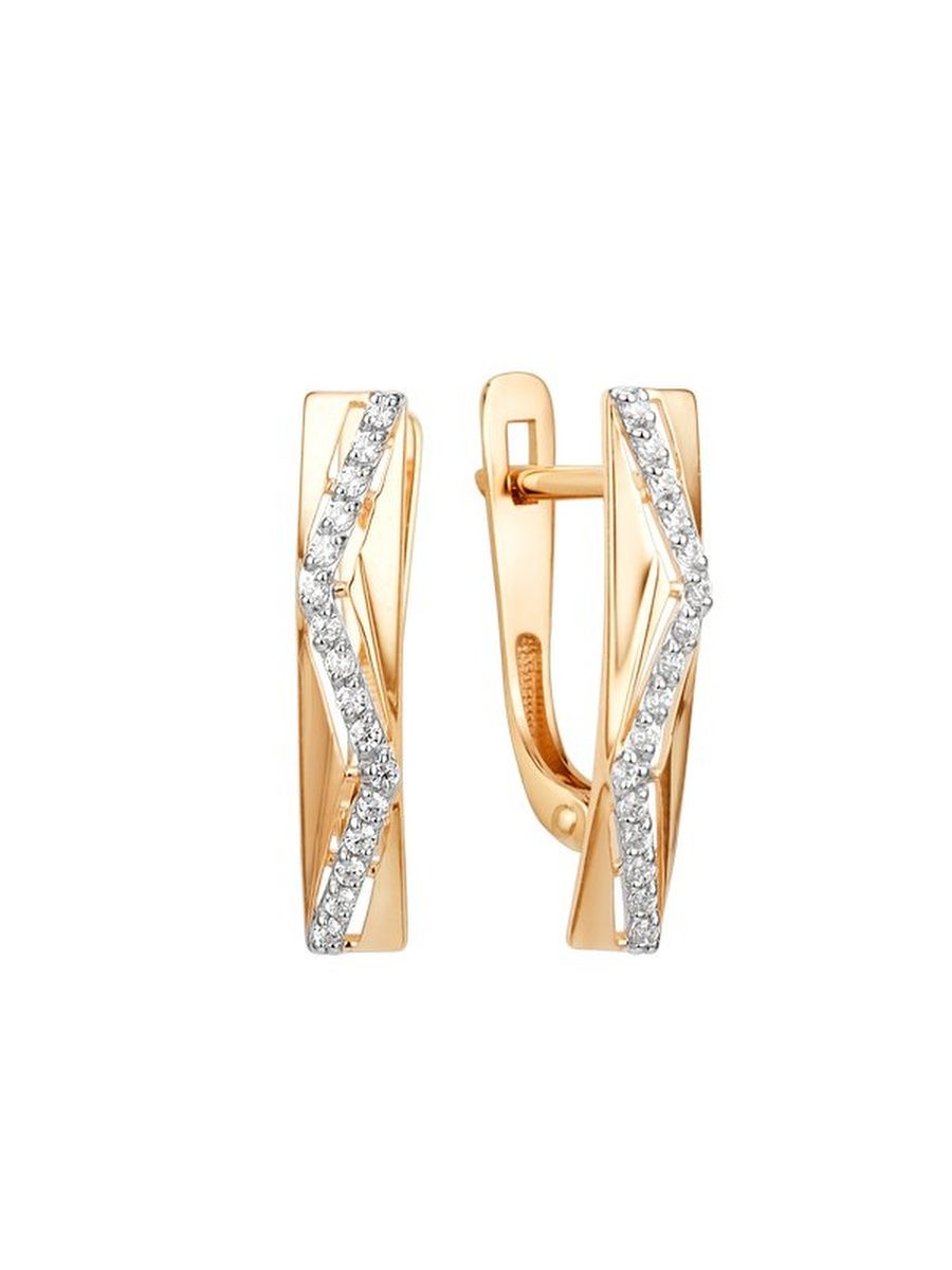 

Серьги из золота TEO MAORI 8019612-1102, фианит, 8019612-1102