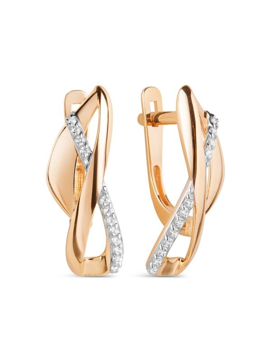 

Серьги из золота TEO MAORI 8022522-1102, фианит, 8022522-1102