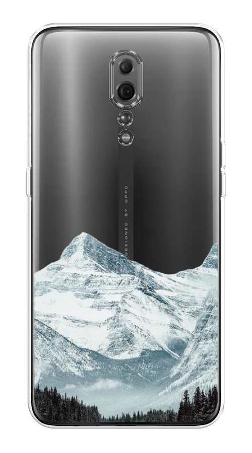 

Чехол на Oppo Reno Z "Горы арт 1", Белый;зеленый, 250950-2