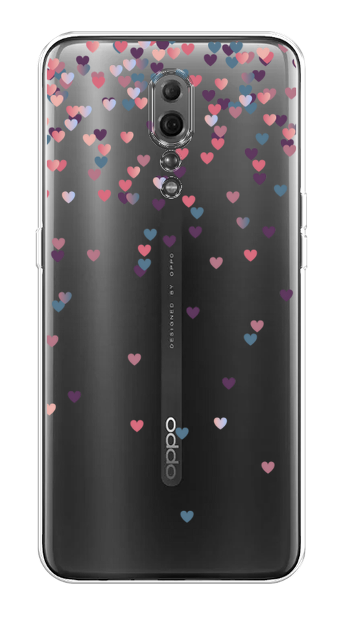 

Чехол на Oppo Reno Z "Посыпка сердечки", Розовый;фиолетовый, 250950-3