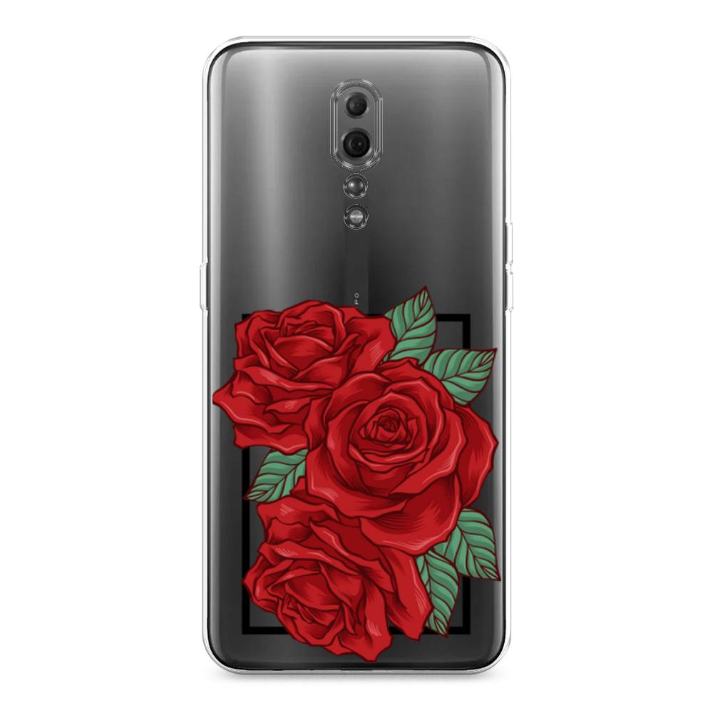 

Чехол для Oppo Reno Z "Три алые розы", Красный, 250950-2