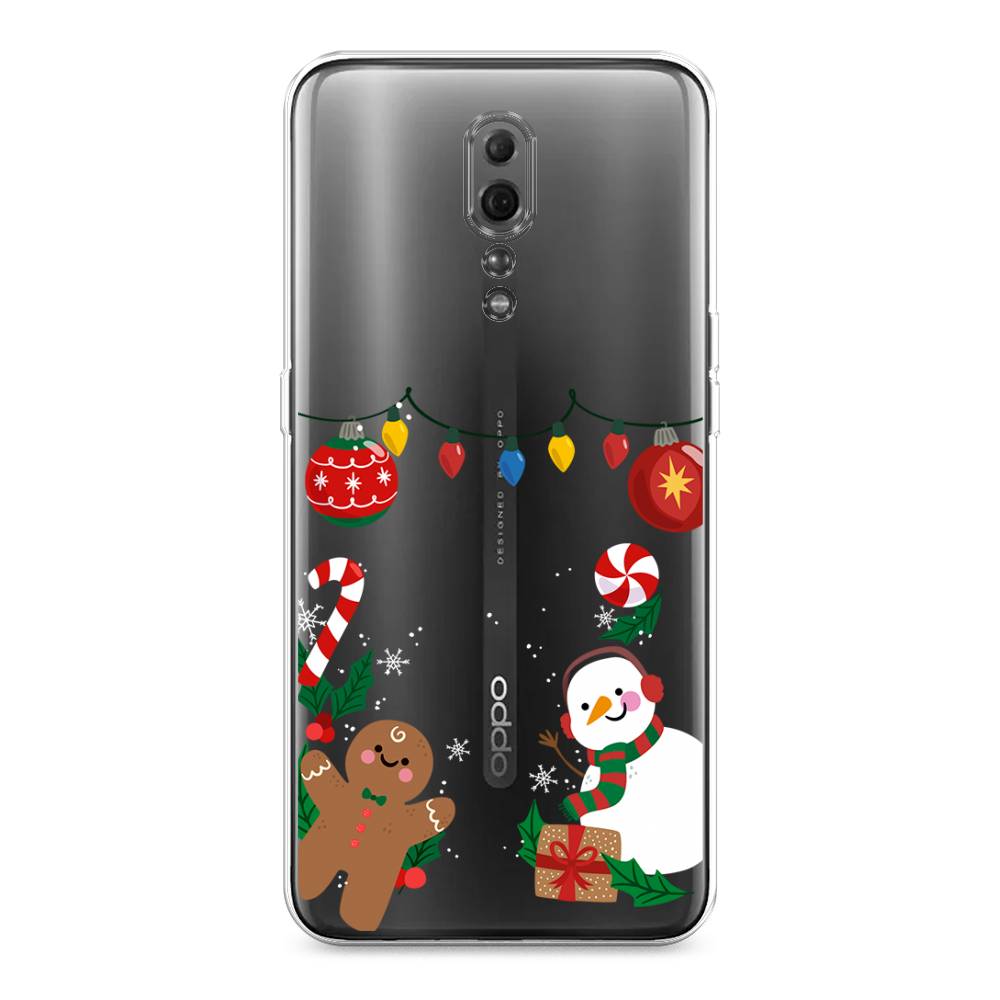 

Чехол для Oppo Reno Z "Новогоднее настроение", Коричневый;красный;зеленый, 250950-5
