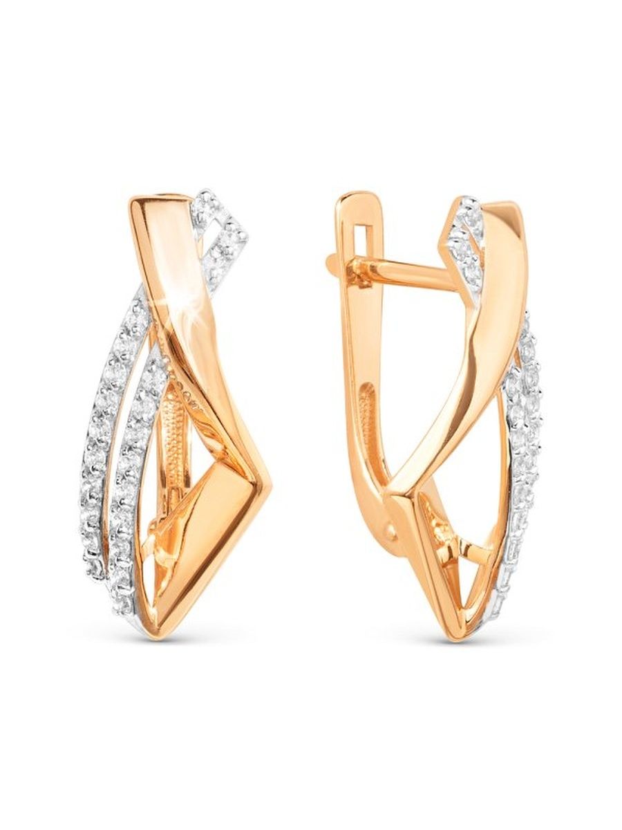 

Серьги из золота TEO MAORI 8023362-1102, фианит, 8023362-1102