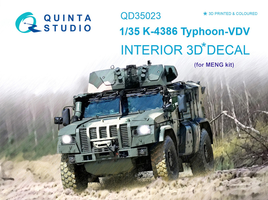 

QD35023 3D Декаль интерьера кабины для семейства К-4386 Тайфун-ВДВ для модели MENG, Цветной