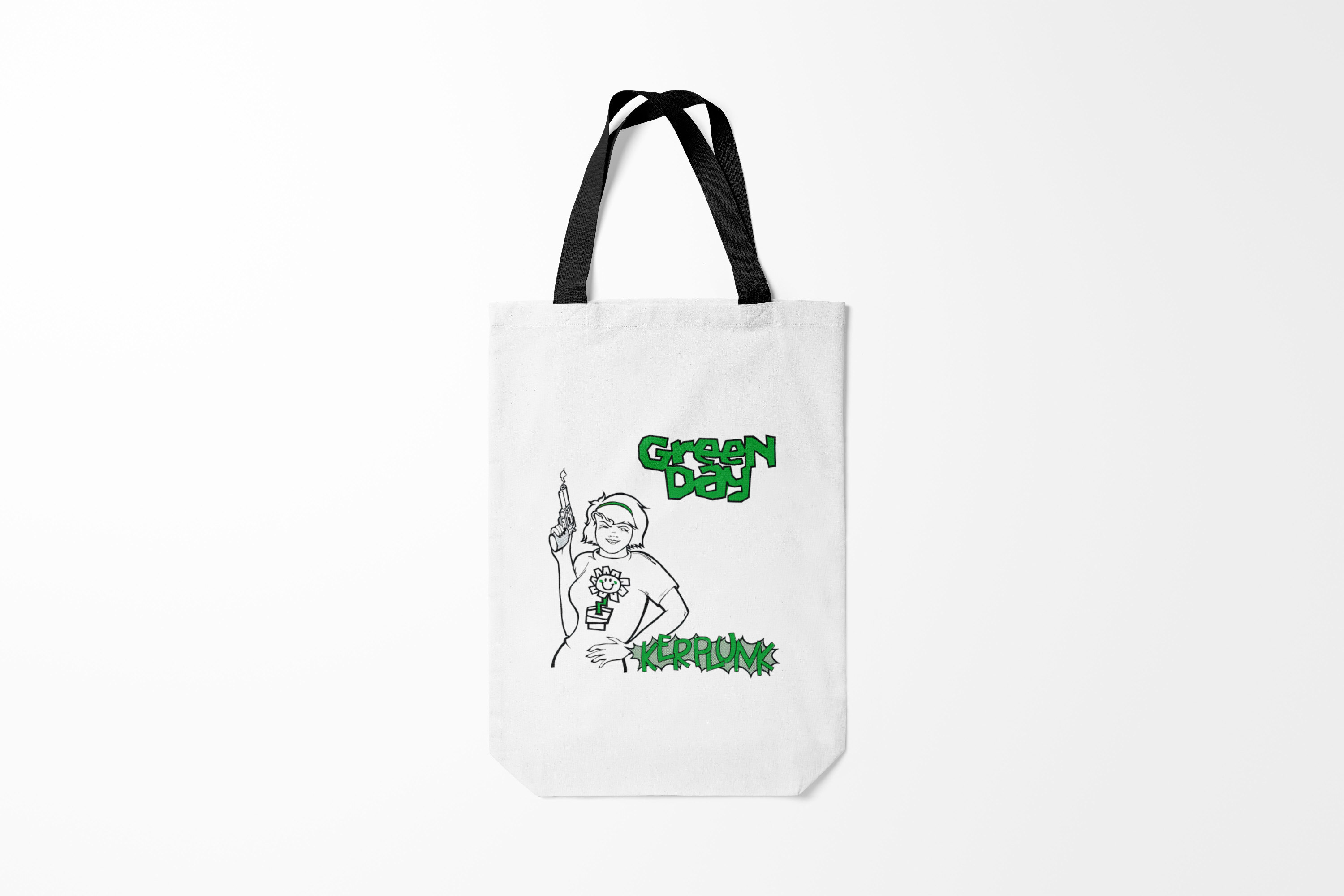 

Сумка шoппер унисекс Burnettie Green Day Kerplunk, белый, Green Day Kerplunk