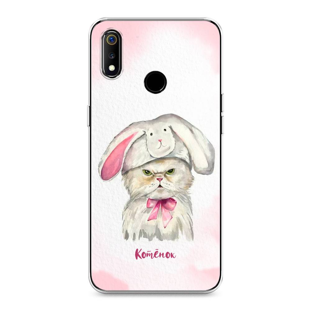 

Чехол на Realme 3 "Мой котёнок", Розовый;серый, 251050-1