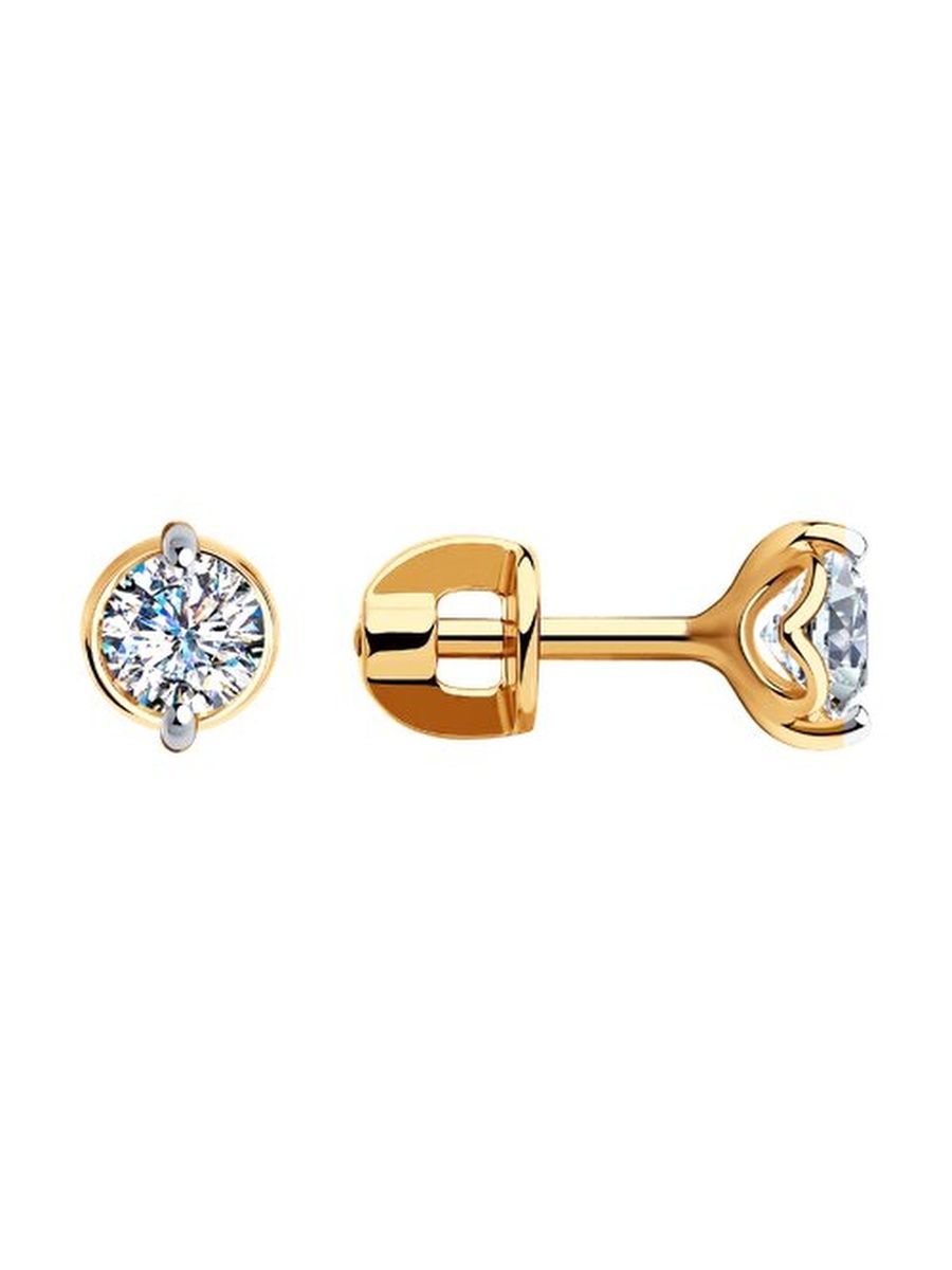 

Серьги пусеты из золота TEO MAORI 831-122-00692-1, фианит, 831-122-00692-1