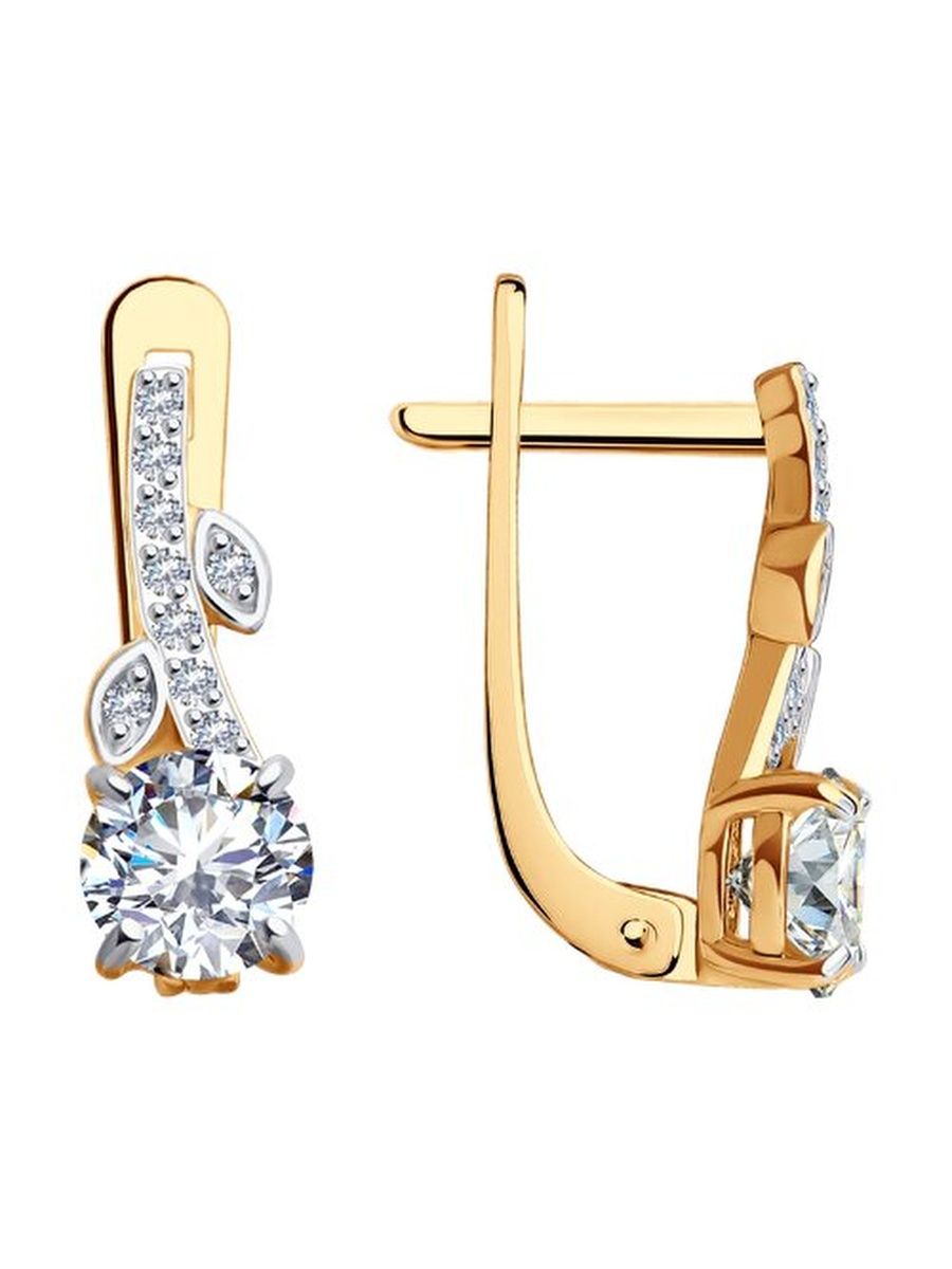 

Серьги из золота TEO MAORI 829876, фианит, 829876