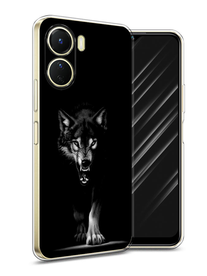 

Чехол Awog на Vivo Y16 "Волк выходит из ночи", Серый;черный;белый, 267850-1