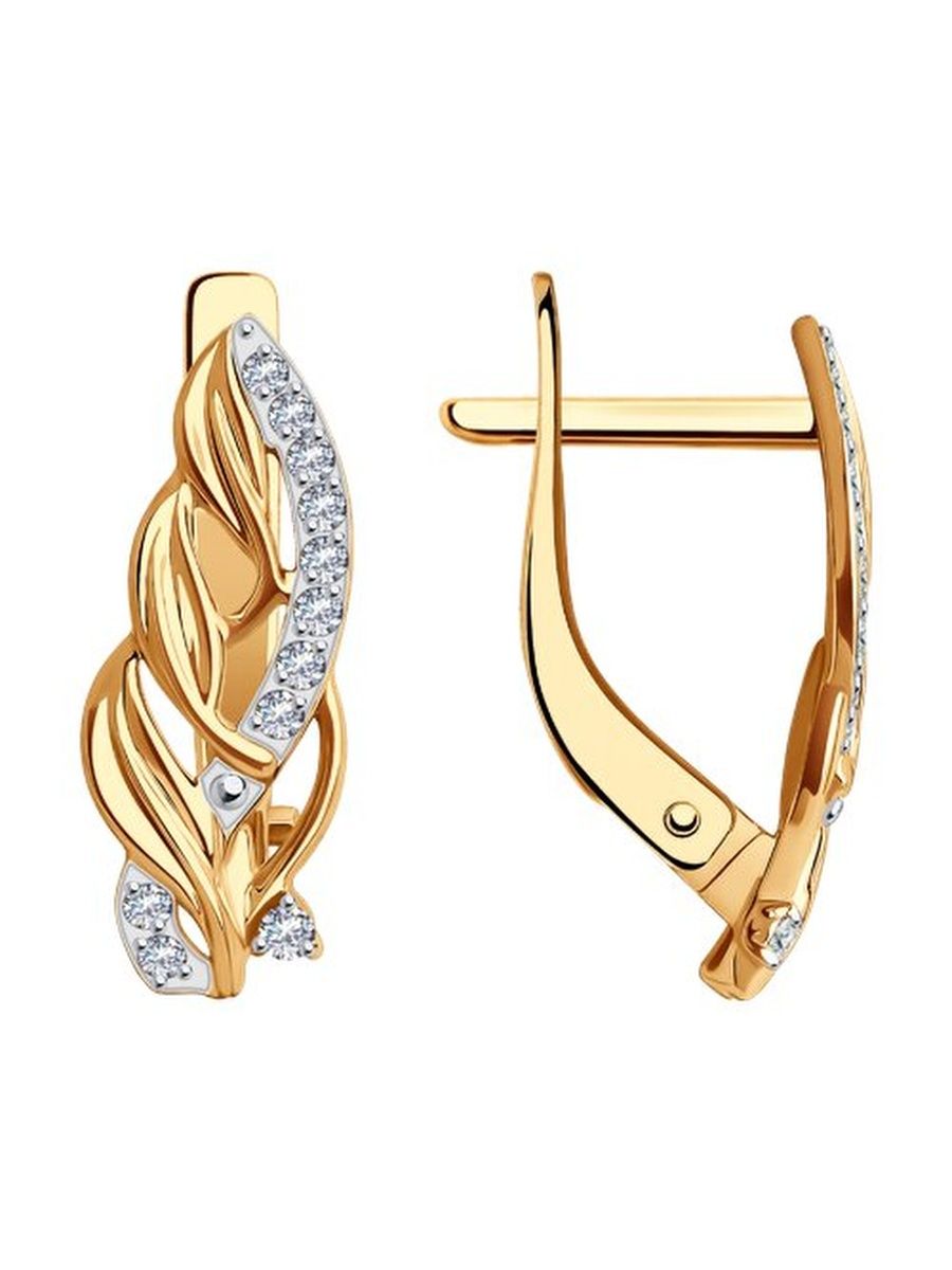 

Серьги из золота TEO MAORI 829996, фианит, 829996