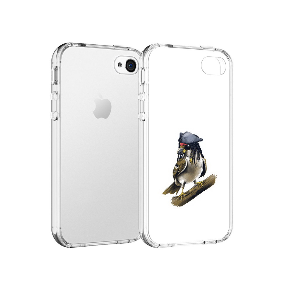 

Чехол MyPads Tocco для Apple iPhone 4 Джек воробей, Прозрачный, Tocco