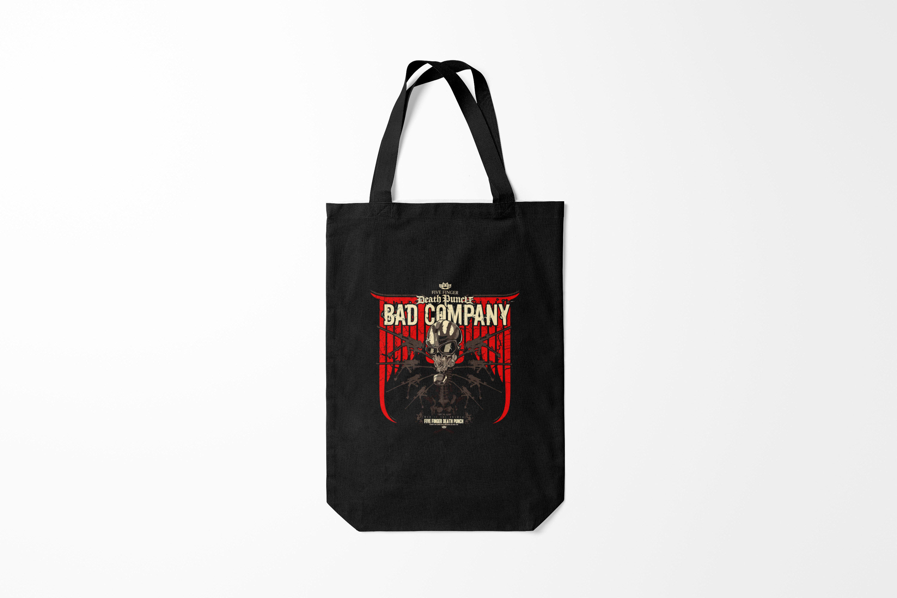

Сумка шoппер унисекс Burnettie Five Finger Death Punch BAD COMPANY, черный, Five Finger Death Punch BAD COMPANY