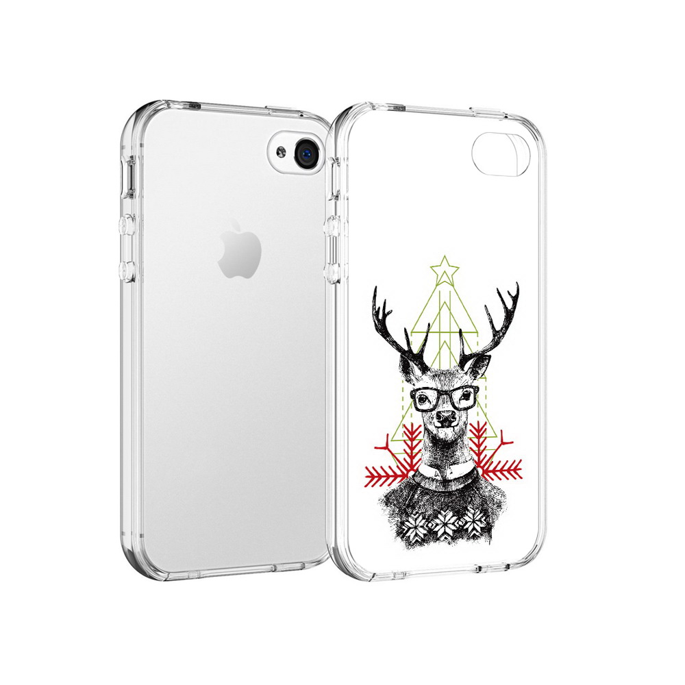 

Чехол MyPads Tocco для Apple iPhone 4 умный олень, Прозрачный, Tocco