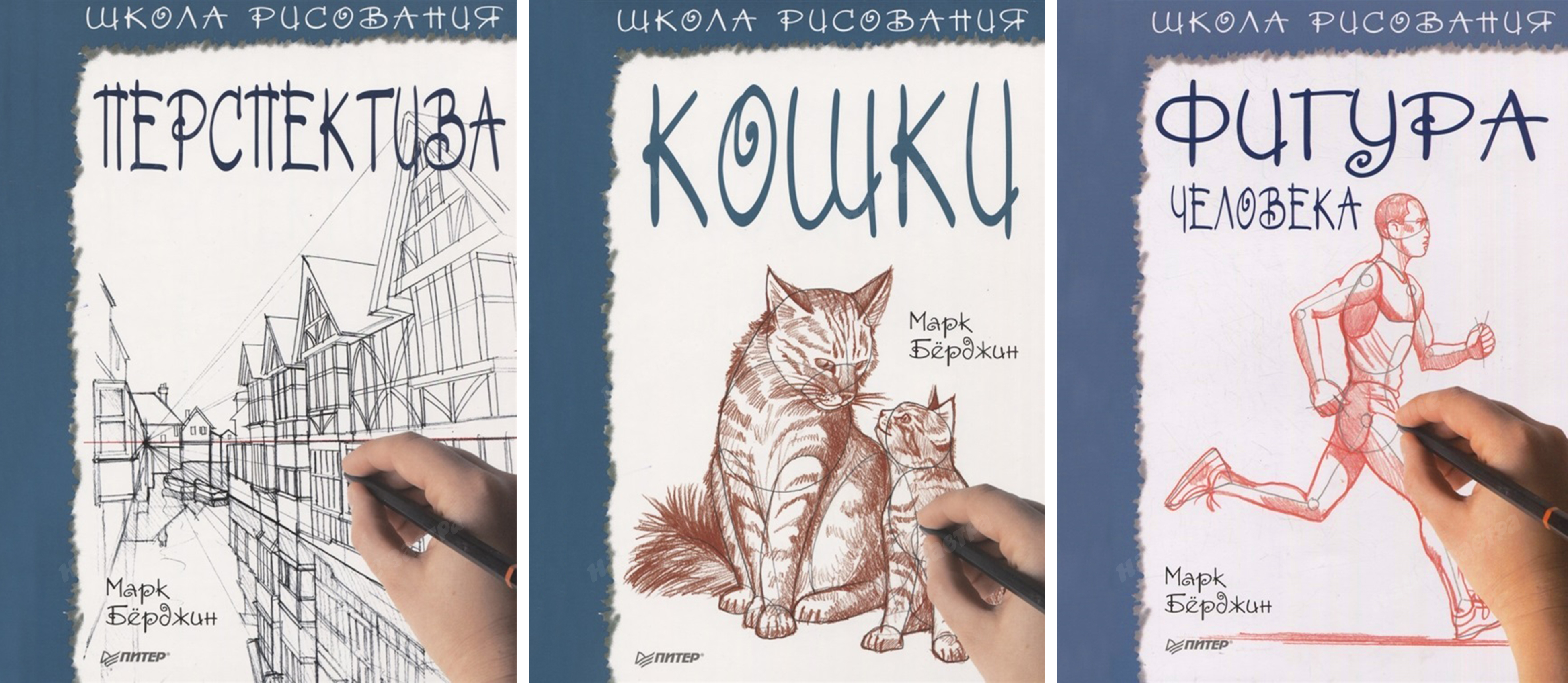 

Комплект книг Школа рисования Перспектива + Кошки + Фигура человека